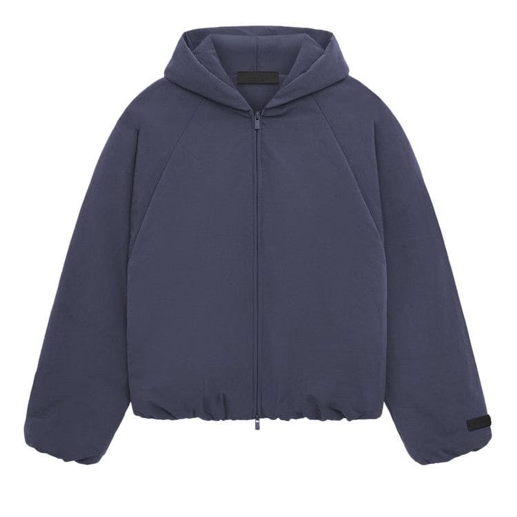Fear of God Essentials Military Nylon Hooded Bomber Marine