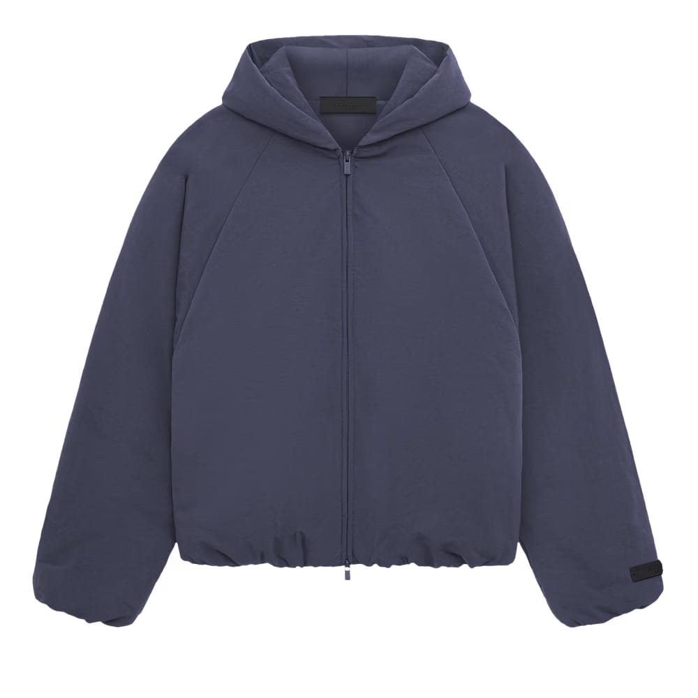 Fear of God Essentials Military Nylon Hooded Bomber Marine