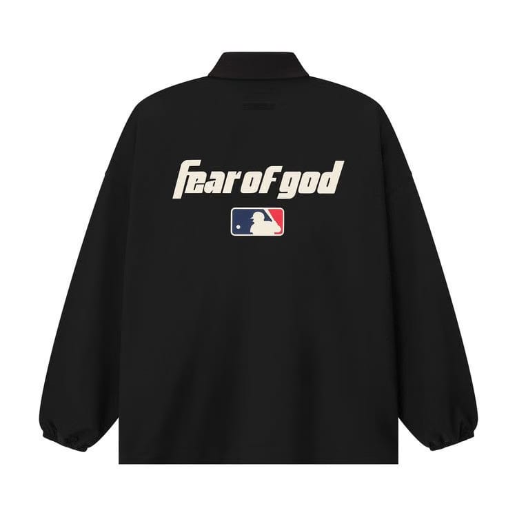 Fear of God Essentials MLB Coaches Jacket Black