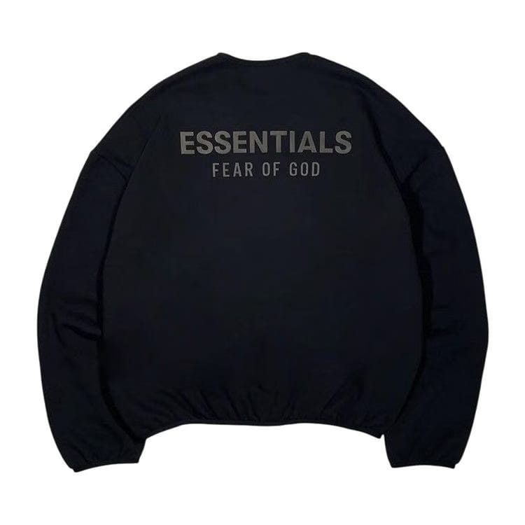 Fear of God Essentials Modern Fit Fleece Crewneck Jet Black