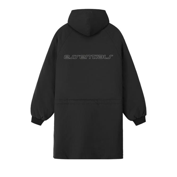 Fear of God Essentials Nylon Hooded Parka Vintage Black