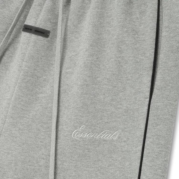 Fear of God Essentials Relaxed Fleece Sweatpant With Piping Concrete Heather/Black
