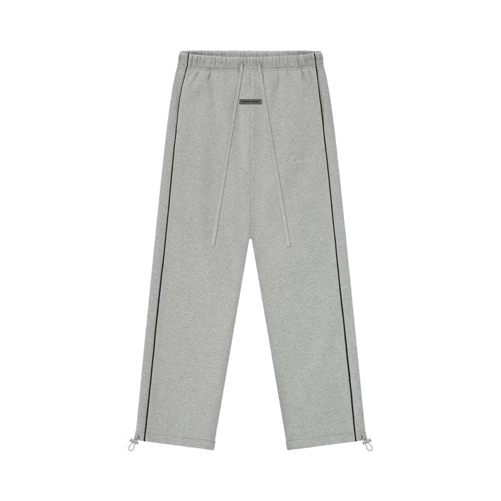 Fear of God Essentials Relaxed Fleece Sweatpant With Piping Concrete Heather/Black