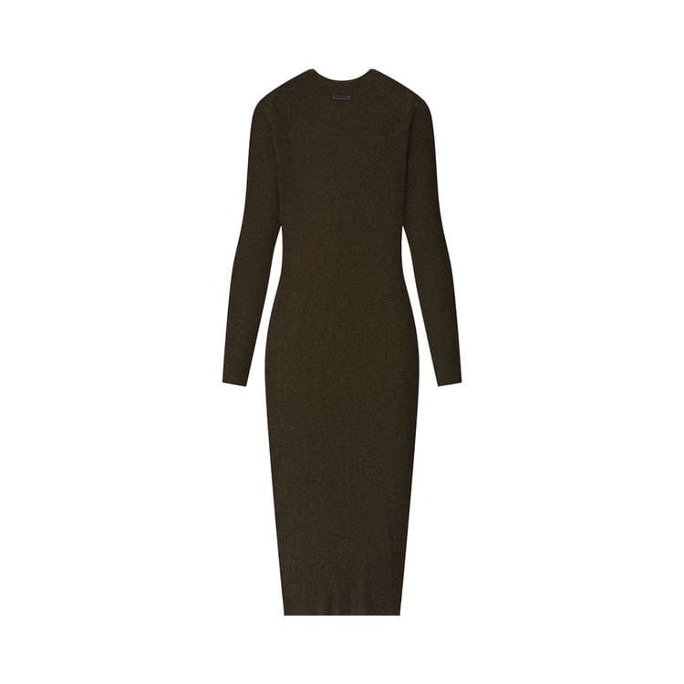 Fear of God Essentials Rib Long-Sleeve Dress Brown