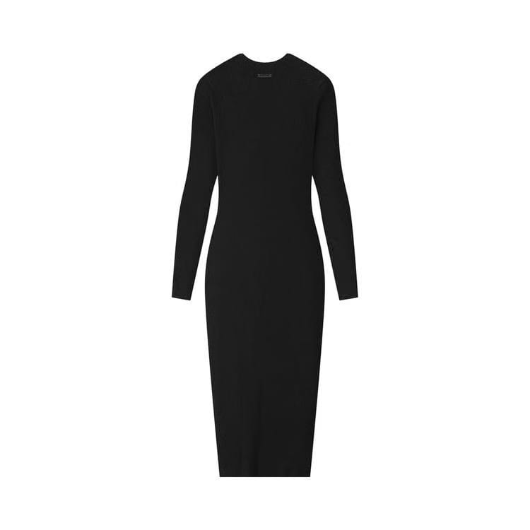 Fear of God Essentials Rib Long-Sleeve Dress Vintage Black