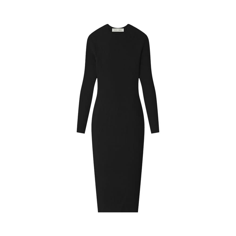 Fear of God Essentials Rib Long-Sleeve Dress Vintage Black