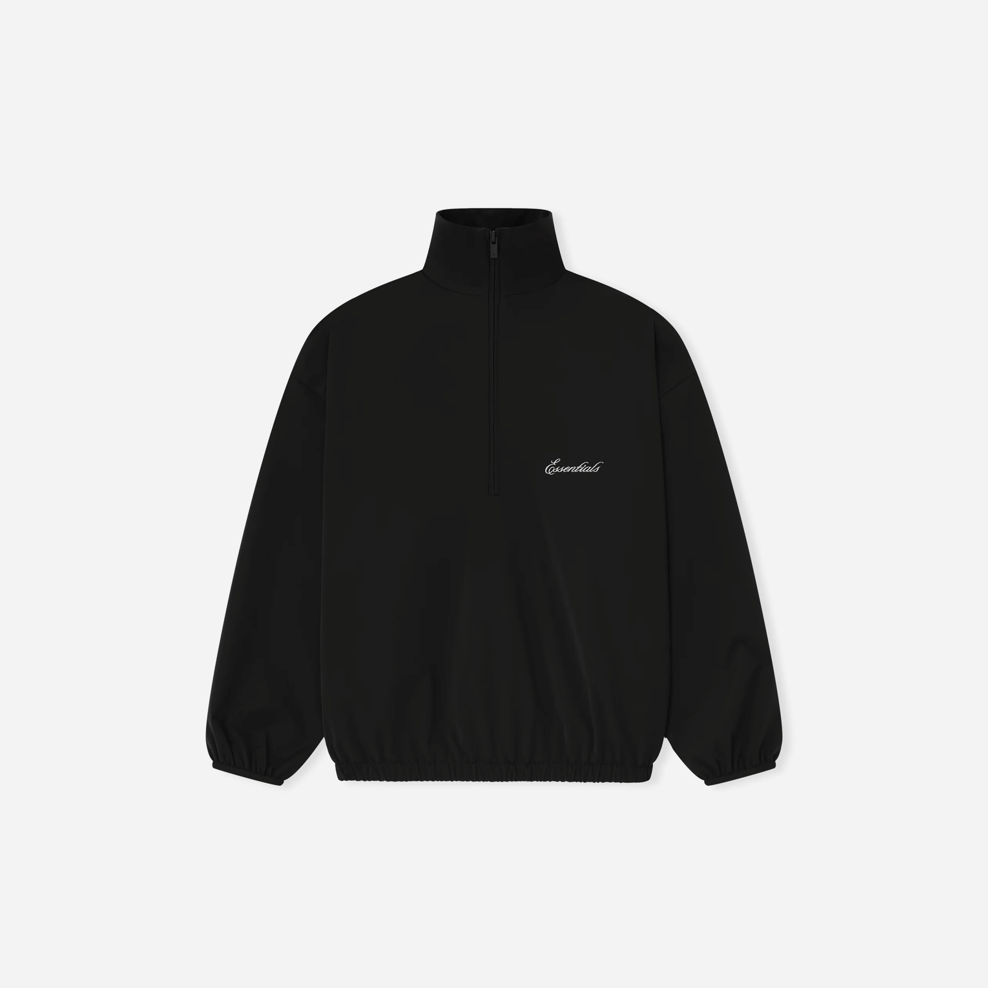 Fear of God Essentials Sporty Nylon Half Zip Jet Black