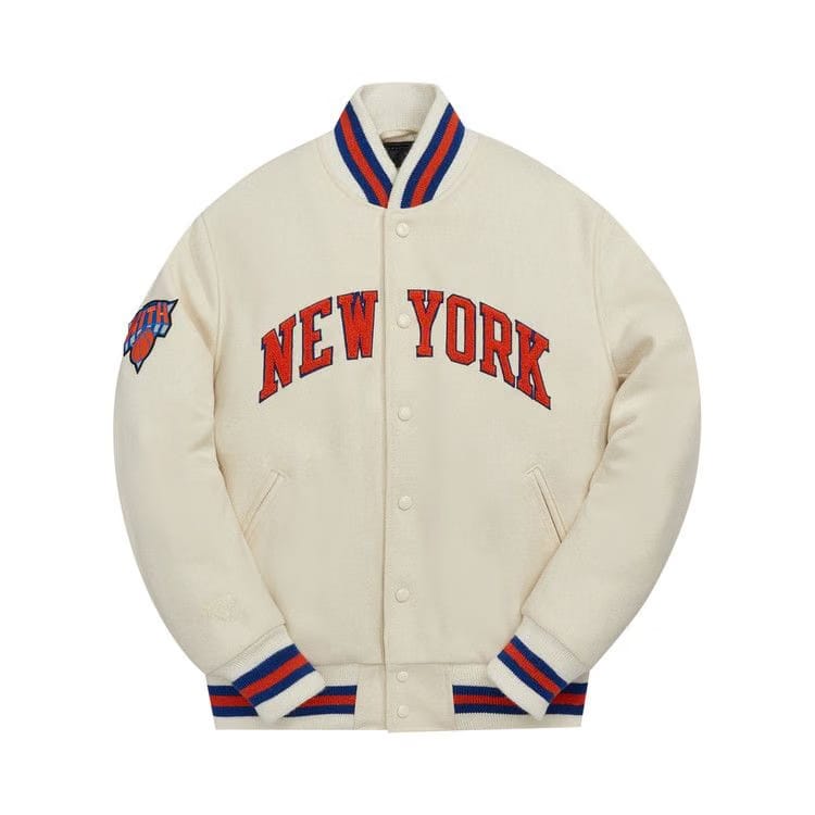 Kith And Golden Bear For New York Knicks Varsity Jacket Sandrift
