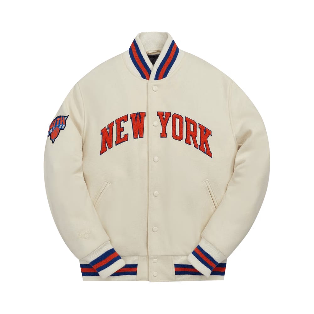 Kith And Golden Bear For New York Knicks Varsity Jacket Sandrift