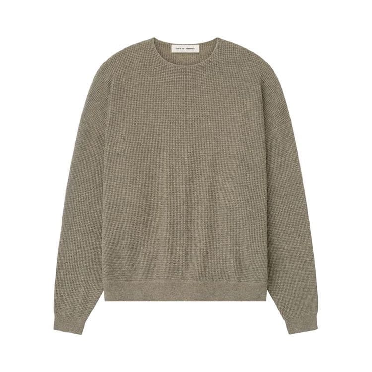 Fear of God Essentials Waffle Crewneck 90's Sweater Homestead Heather