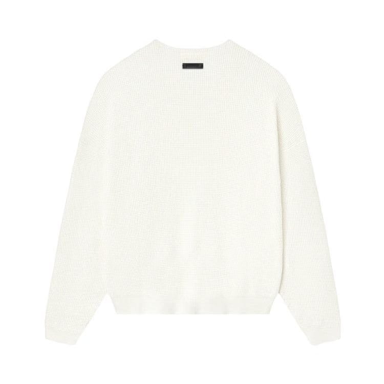 Fear of God Essentials Waffle Crewneck Sweater Cloud White