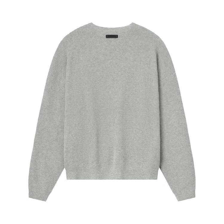 Fear of God Essentials Waffle Crewneck Sweater Concrete Heather