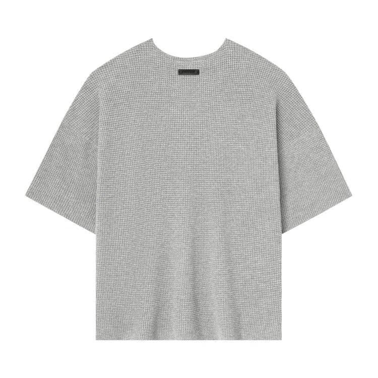 Fear of God Essentials Waffle Shorts Sleeve Sweater Concrete Heather