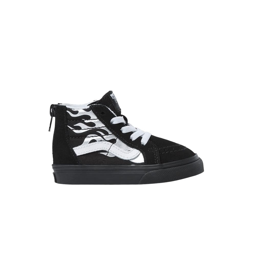 Sk8-Hi Zip Toddler Metallic Flame - Black Silver