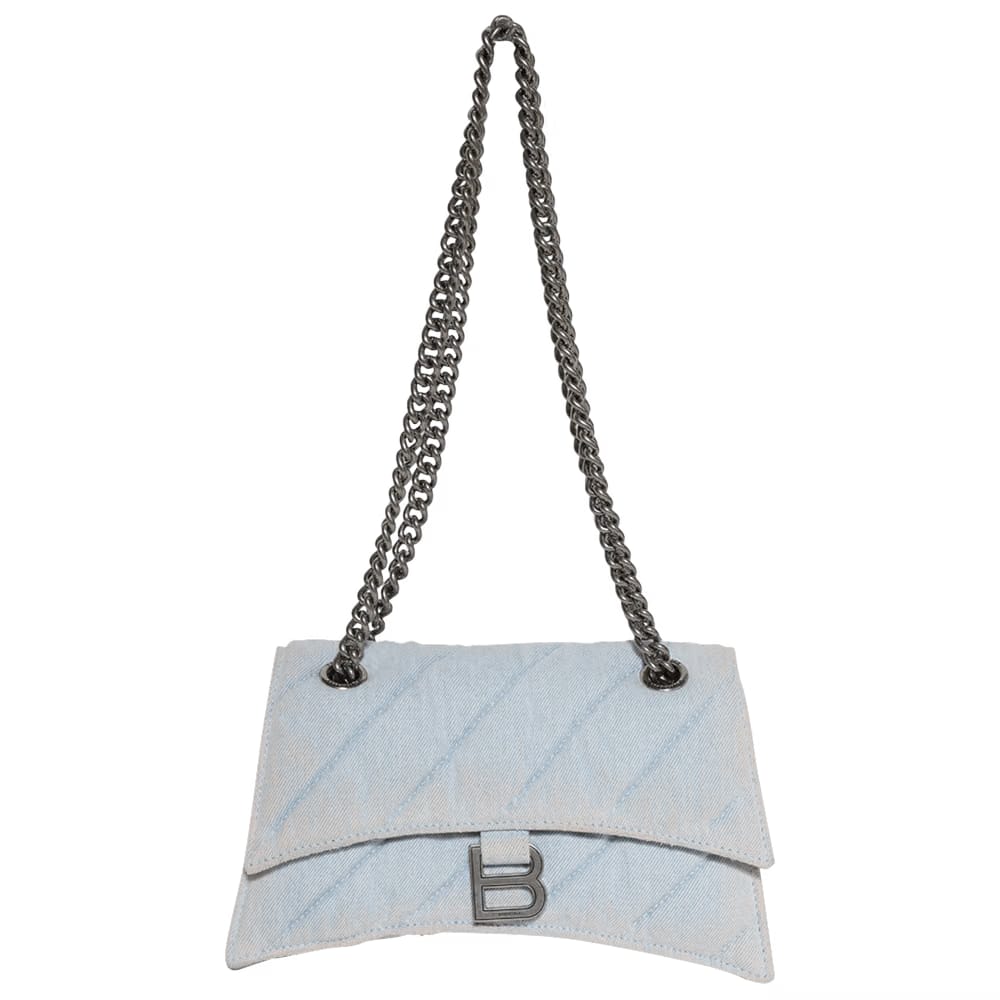 Balenciaga Crush Chain Bag Pale Blue