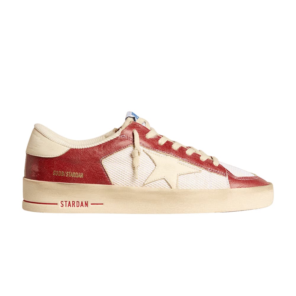 Golden Goose Stardan White Ecru Red