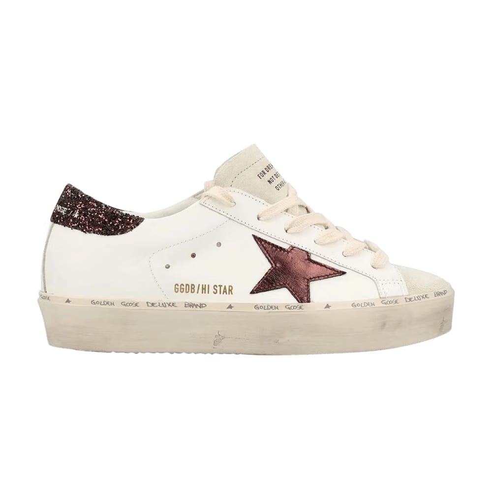 Golden Goose Wmns Hi Star 'Glitter Heel -White Purple'