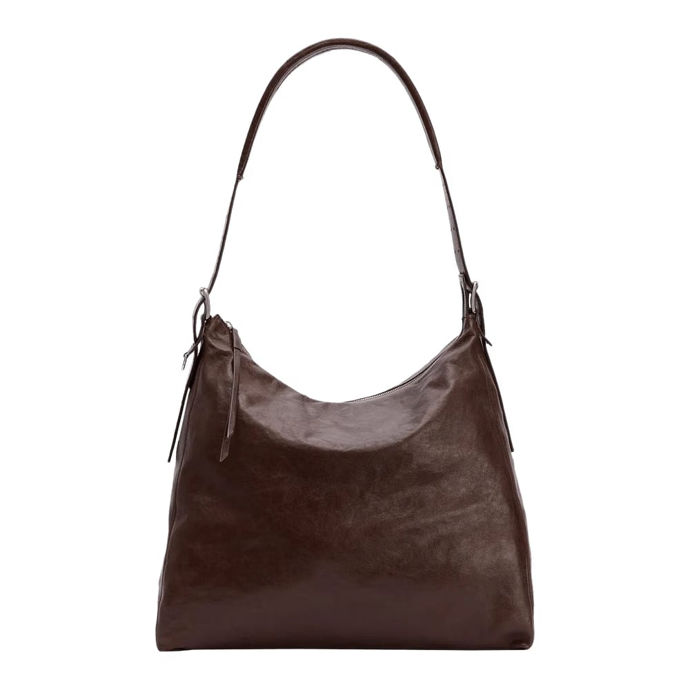 Lemaire Belted Hobo Bag Espresso