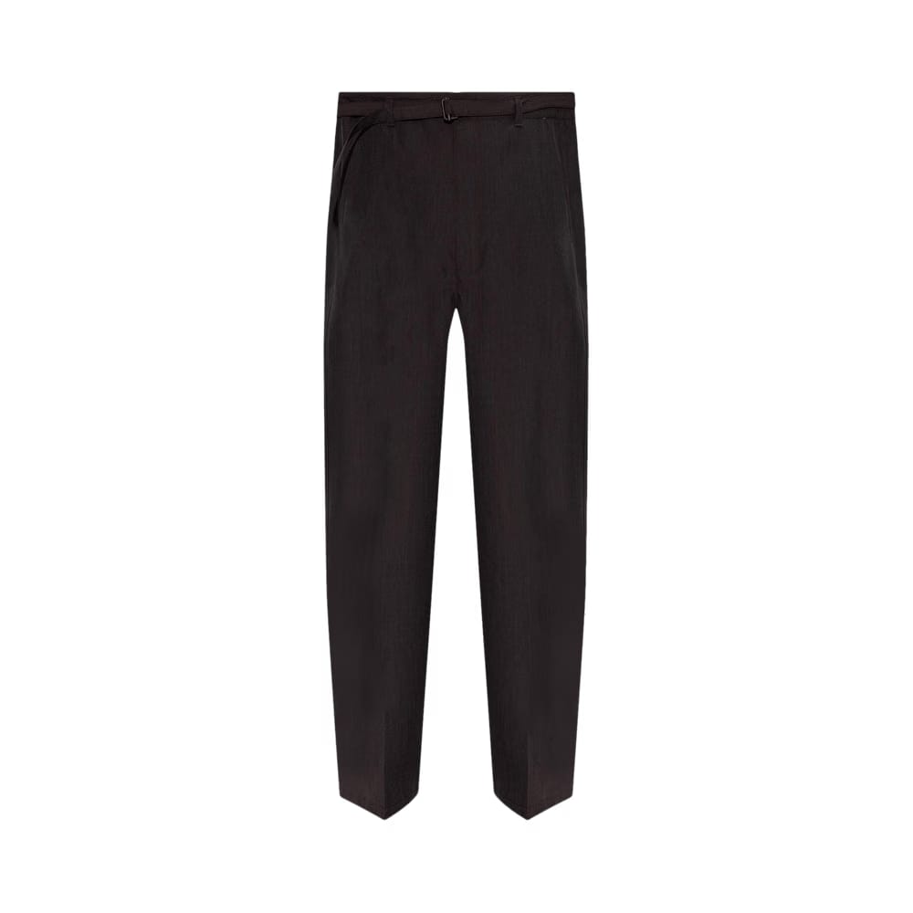 Lemaire Belted Tailored Pants Dark Espresso Melange