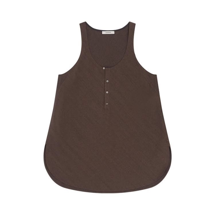 Lemaire Bias Cut Tank Top Walnut