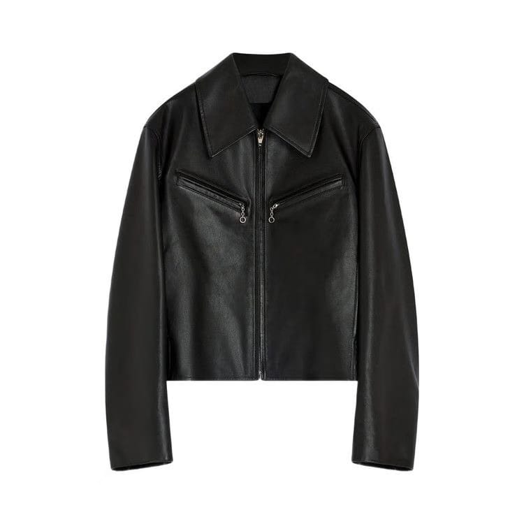Lemaire Boxy Leather Blouson Moka