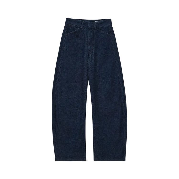 Lemaire High Waisted Curved Pants Denim Indigo