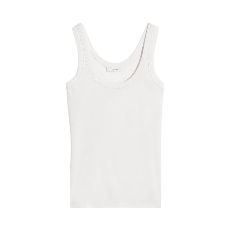 Lemaire Jersey Rib Tank Top Light Cream