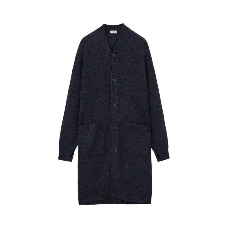 Lemaire Long Cardigan Anthracite Melange
