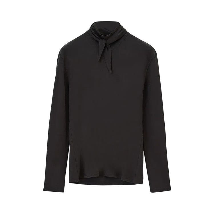 Lemaire Long-Sleeve Foulard Top Dark Espresso