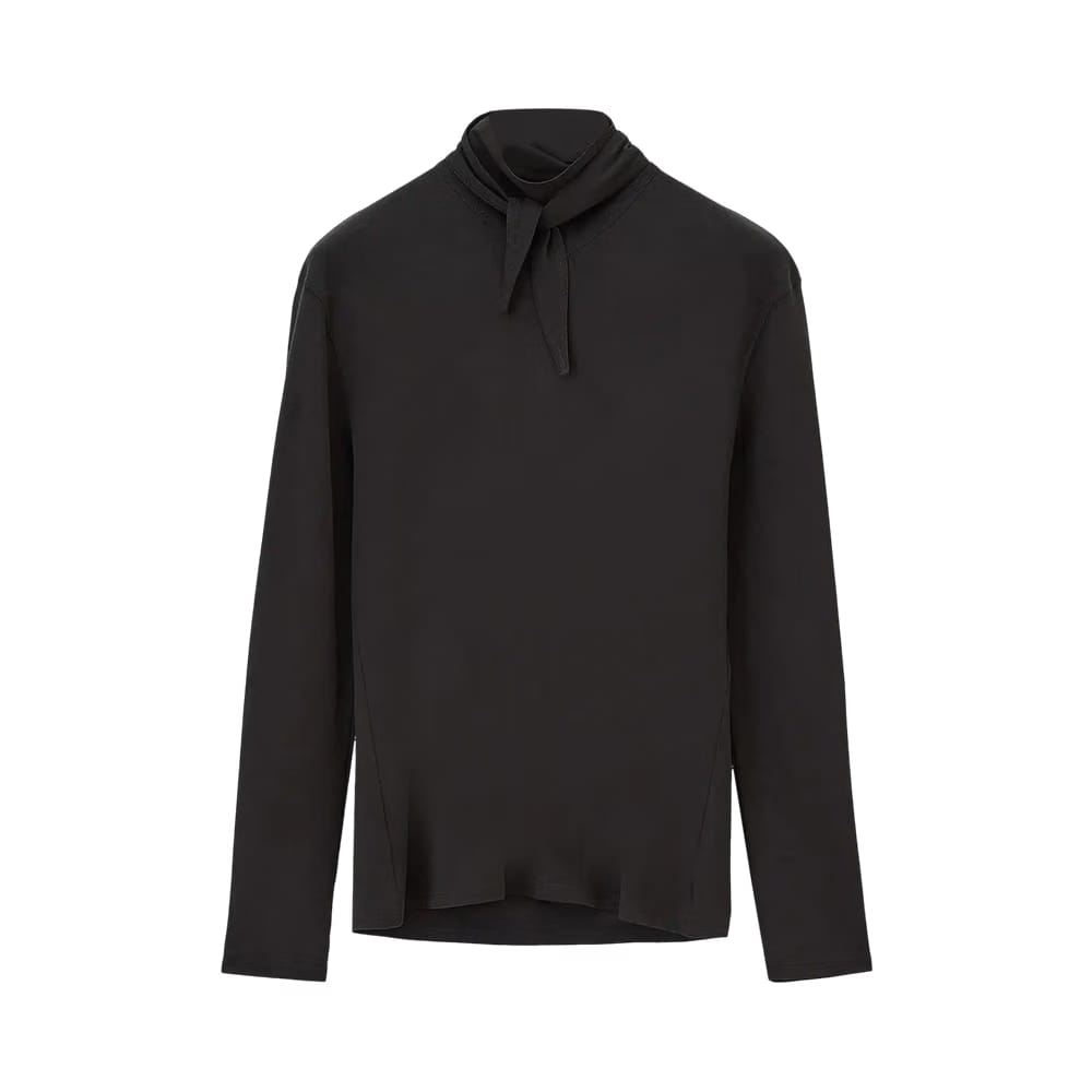 Lemaire Long-Sleeve Foulard Top Dark Espresso