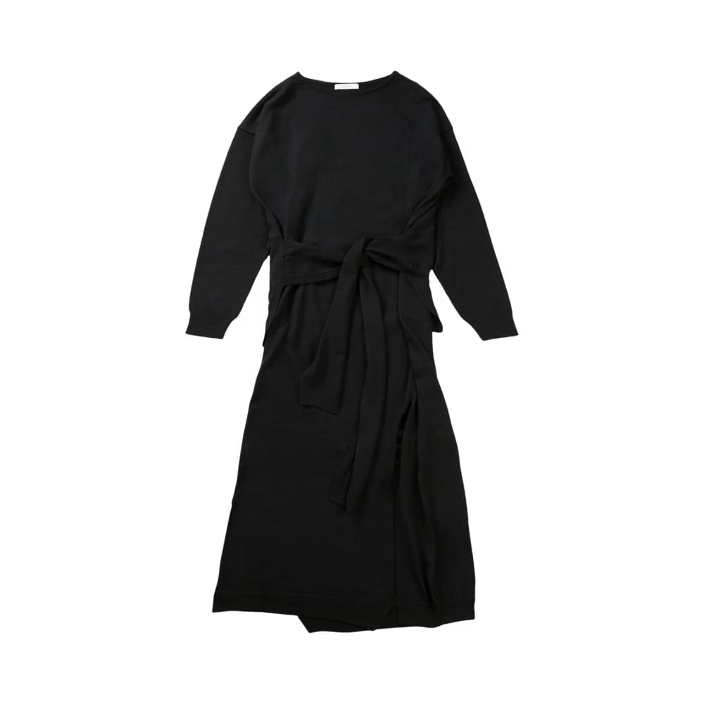 Lemaire Long Trompe L'Oeil Dress Black