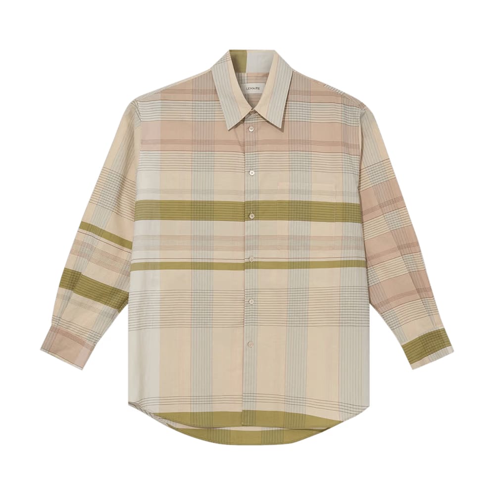 Lemaire Relaxed Shirt Beige/Cream/Light Blue