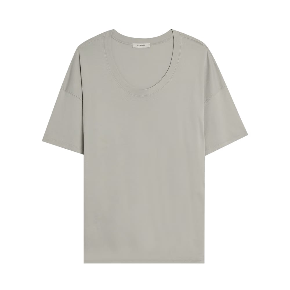 Lemaire Rib T-Shirt Blue Grey