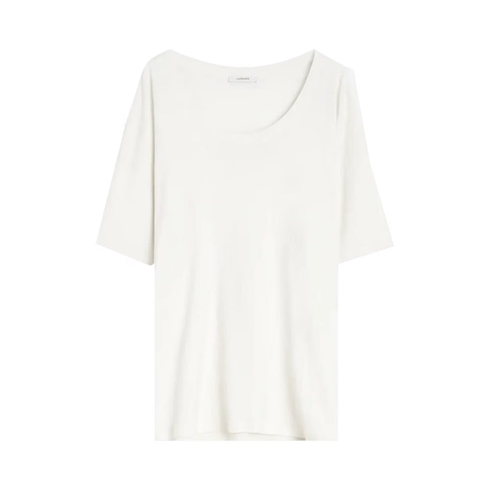 Lemaire Rib T-Shirt Light Cream