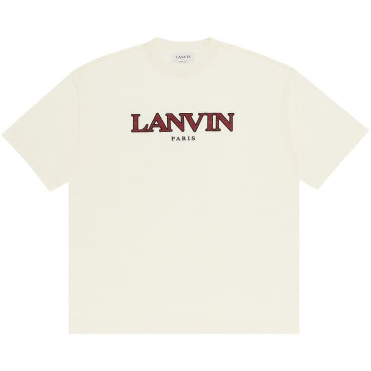 Lanvin Curb Oversized Fit T-Shirt Cream