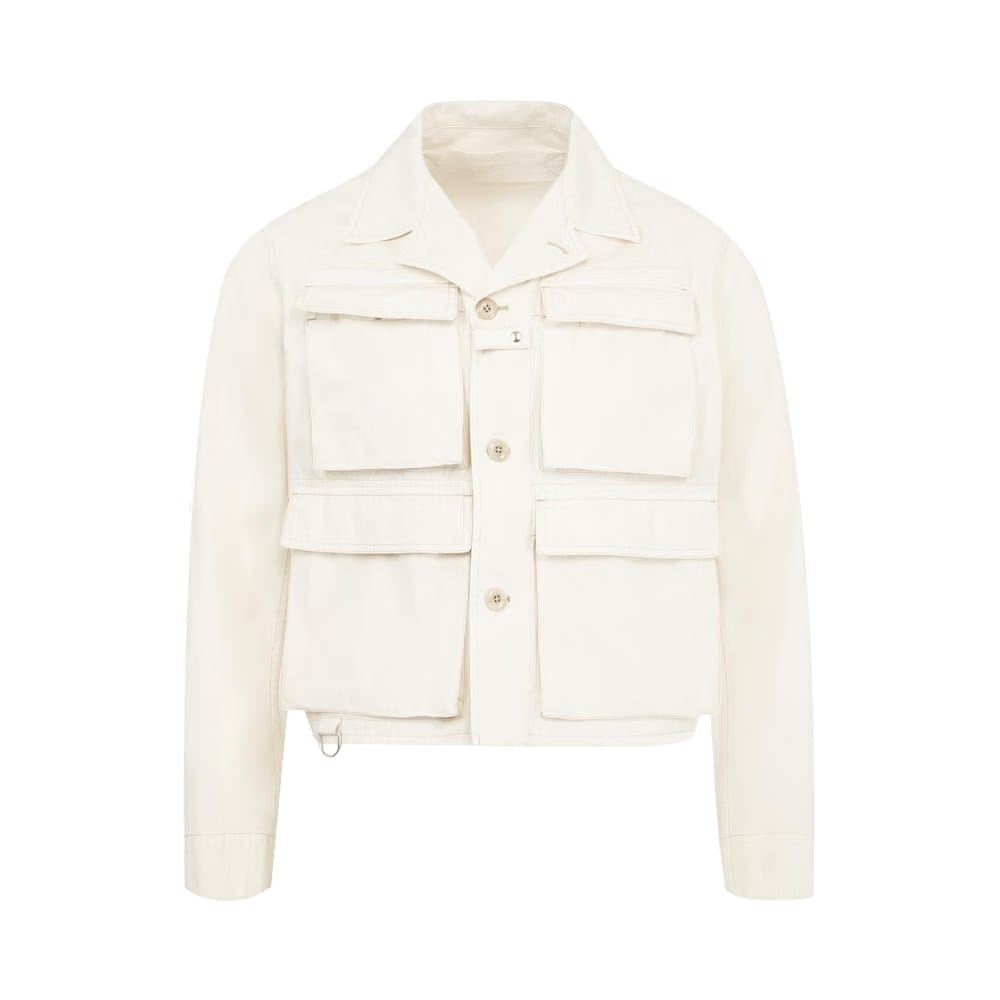 Lemaire Shorts Utility Jacket Light Cream