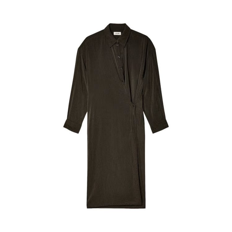 Lemaire Straight Collar Twisted Dress Dark Espresso