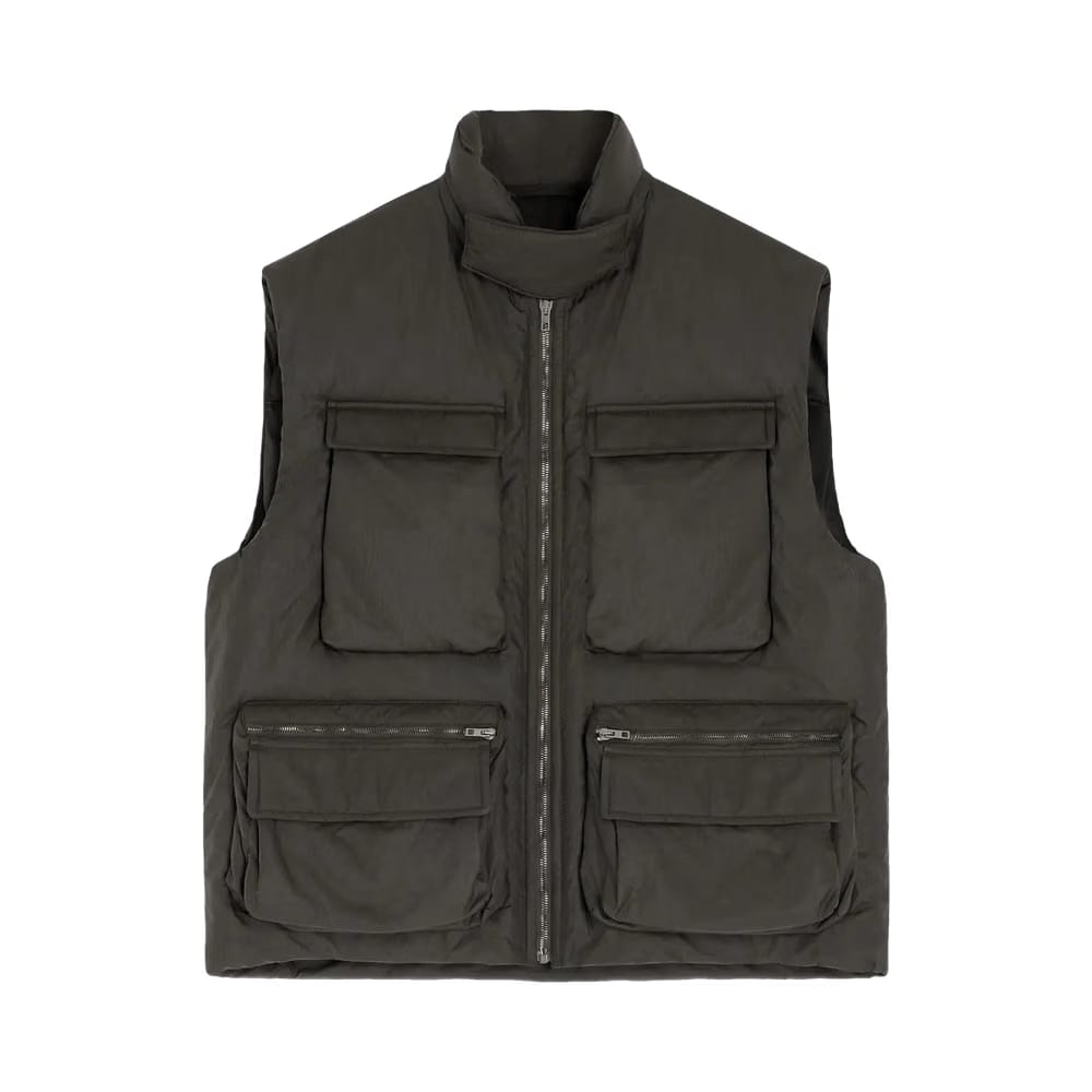 Lemaire Wadded Gilet Wi Wadded Gilet With Pockets Coat Espresso