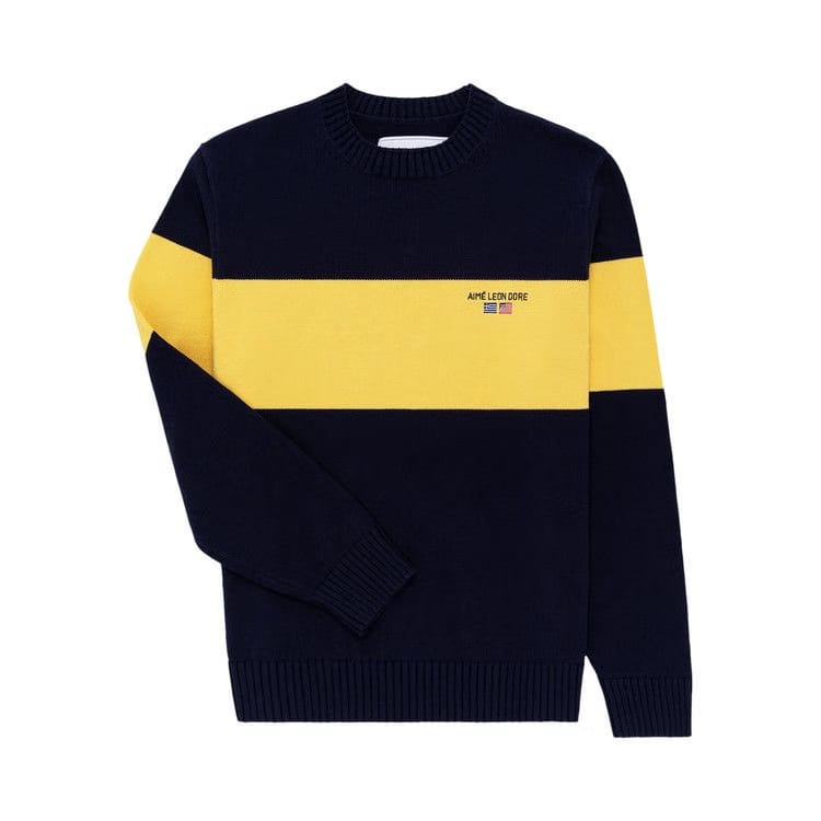 Aimé Leon Dore 38-GS Offshore Knit Crewneck Sweater Maritime Blue