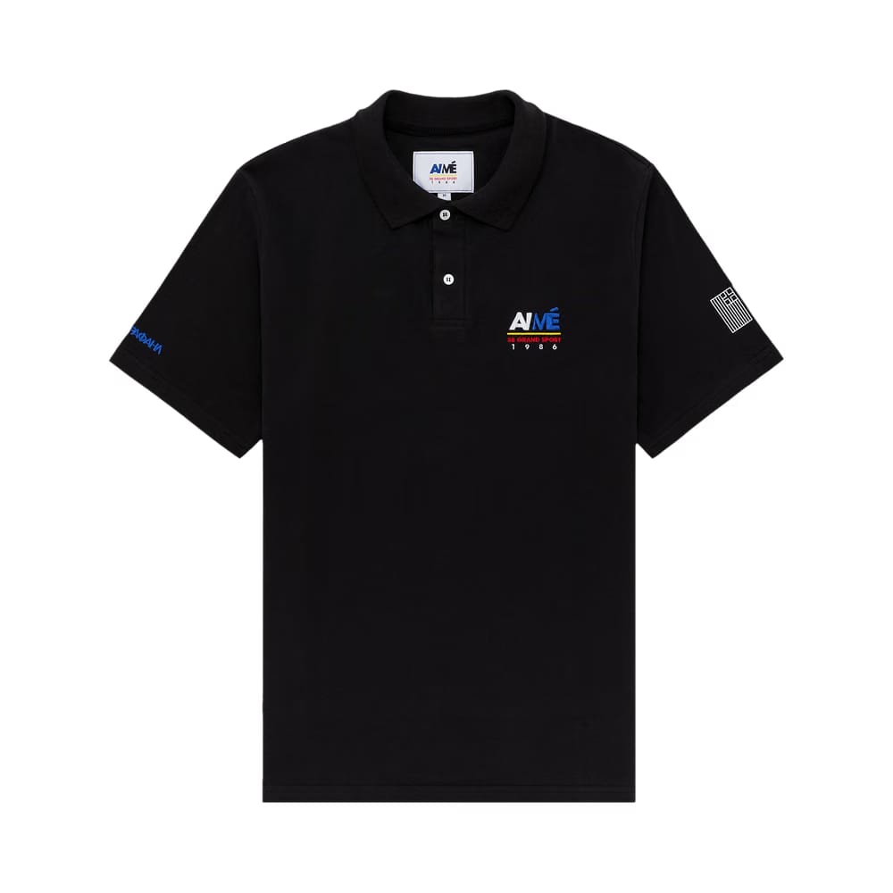 Aimé Leon Dore 38-GS Offshore Piqué Polo Jet Black