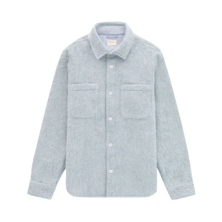 Aimé Leon Dore Alpaca Blend Overshirt Sky Writing