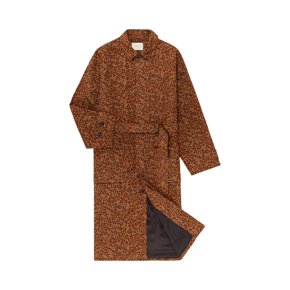 Aimé Leon Dore Belted Topcoat Leopard Paisley