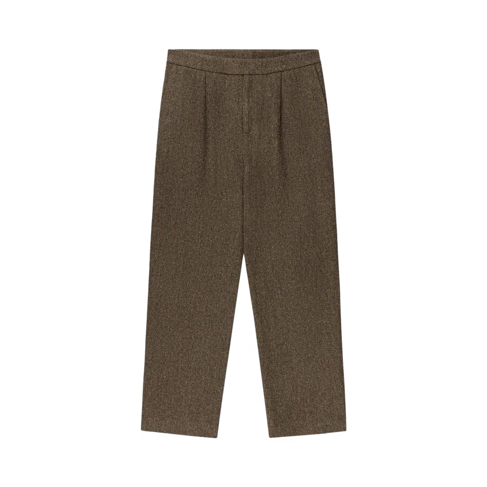 Aimé Leon Dore Birdseye Single Pleated Trouser Brown