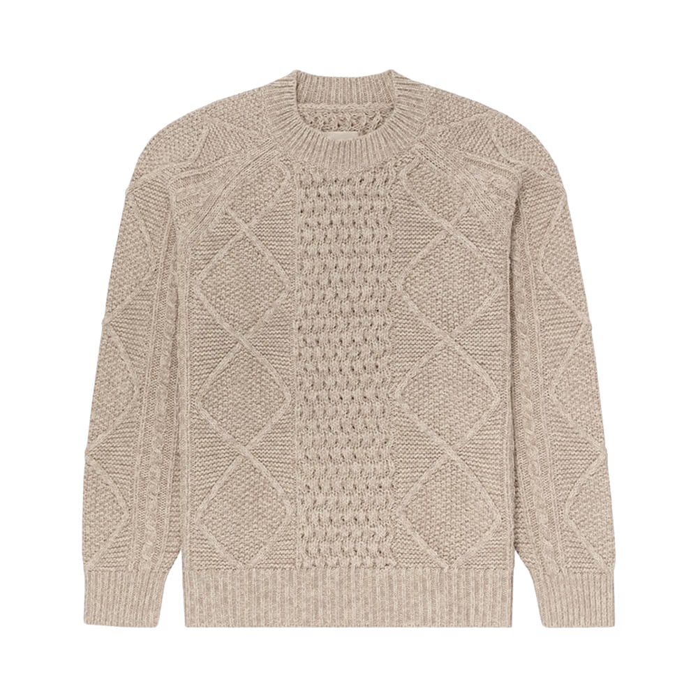 Aimé Leon Dore Cable Crewneck Sweater Oatmeal
