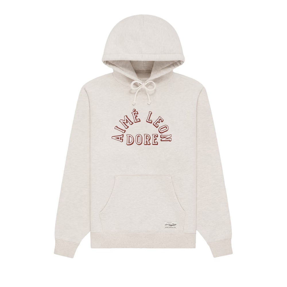 Aimé Leon Dore Collegiate Logo Hoodie Oatmeal