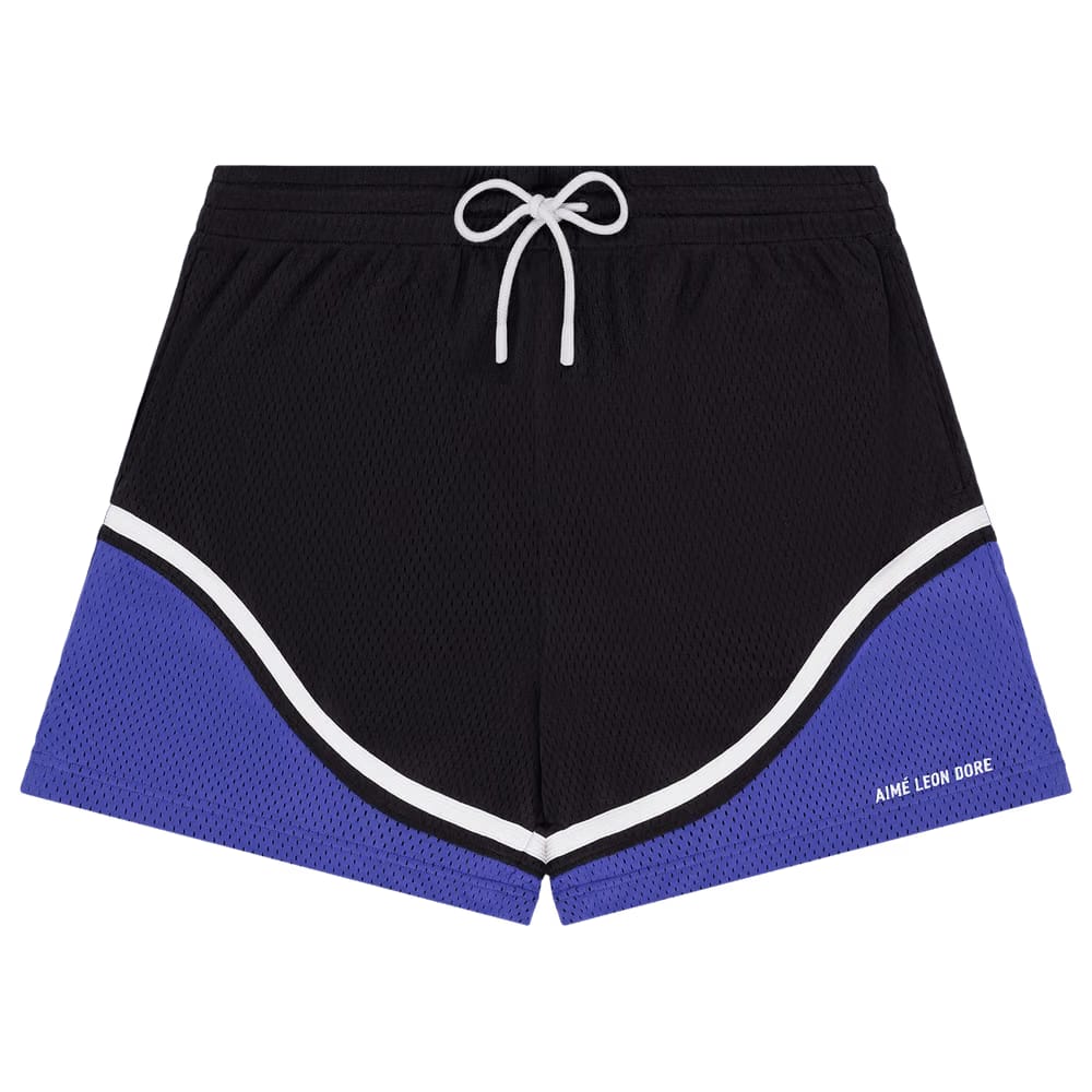 Aimé Leon Dore Colorblock Court Shorts Jet Black/Royal Blue