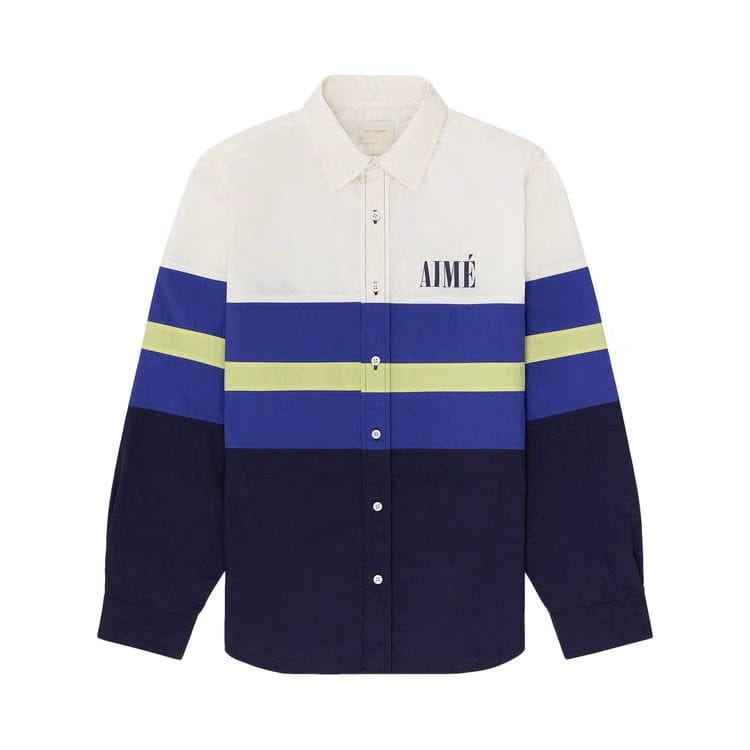 Aimé Leon Dore Colorblock Logo Shirt Navy