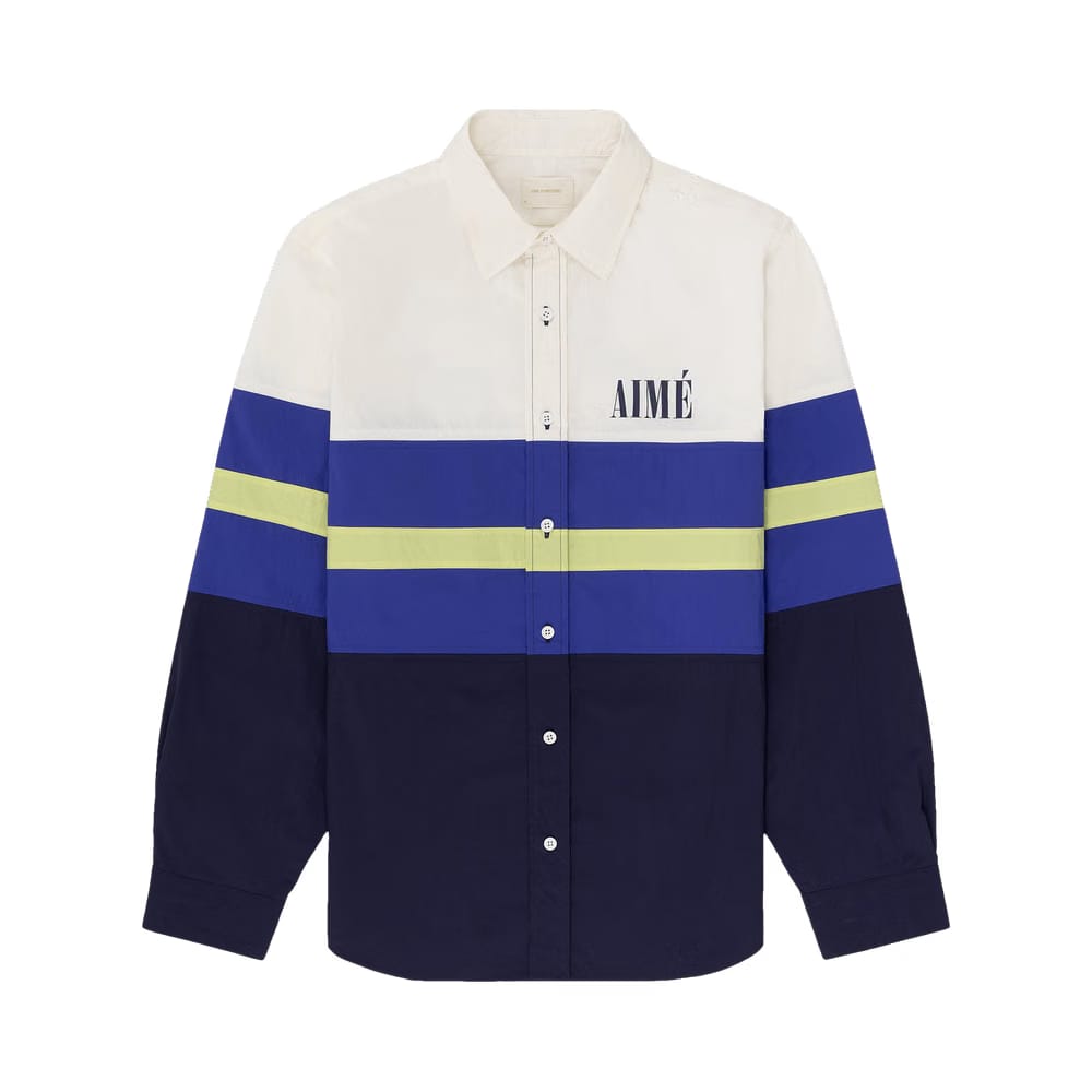 Aimé Leon Dore Colorblock Logo Shirt Navy