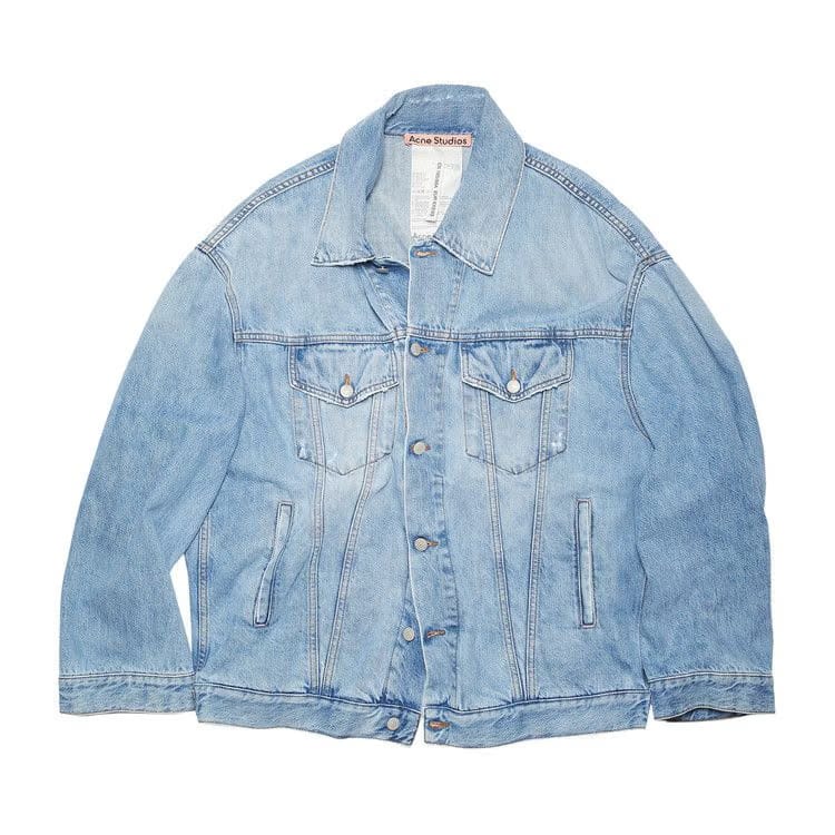 Acne Studios Cropped Denim Jacket Light Blue