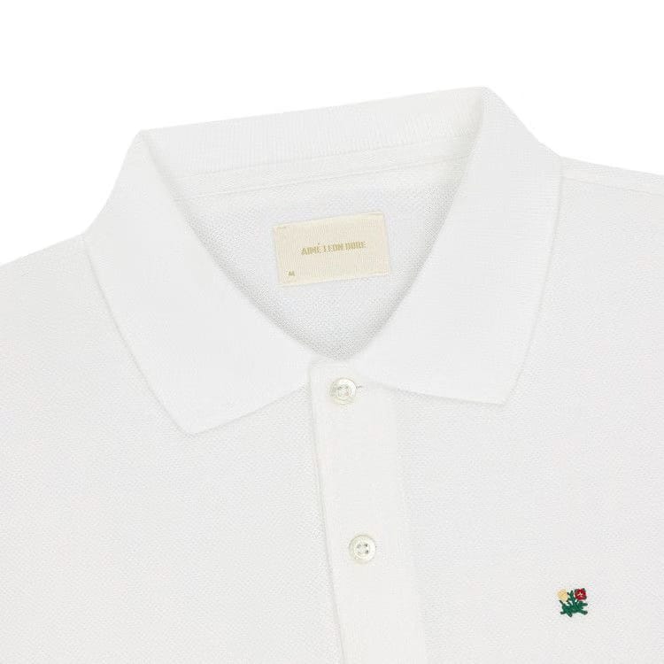 Aimé Leon Dore Crest Piqué Polo Bright White